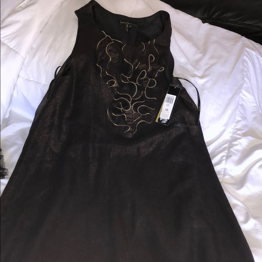 Nicole Miller Brown Dress NWT 16